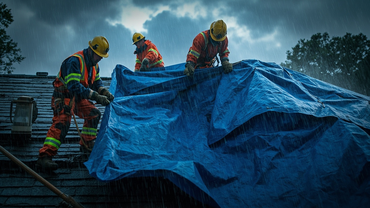 How Professional Emergency Tarping Protects Your Property from Cascading Water Damage