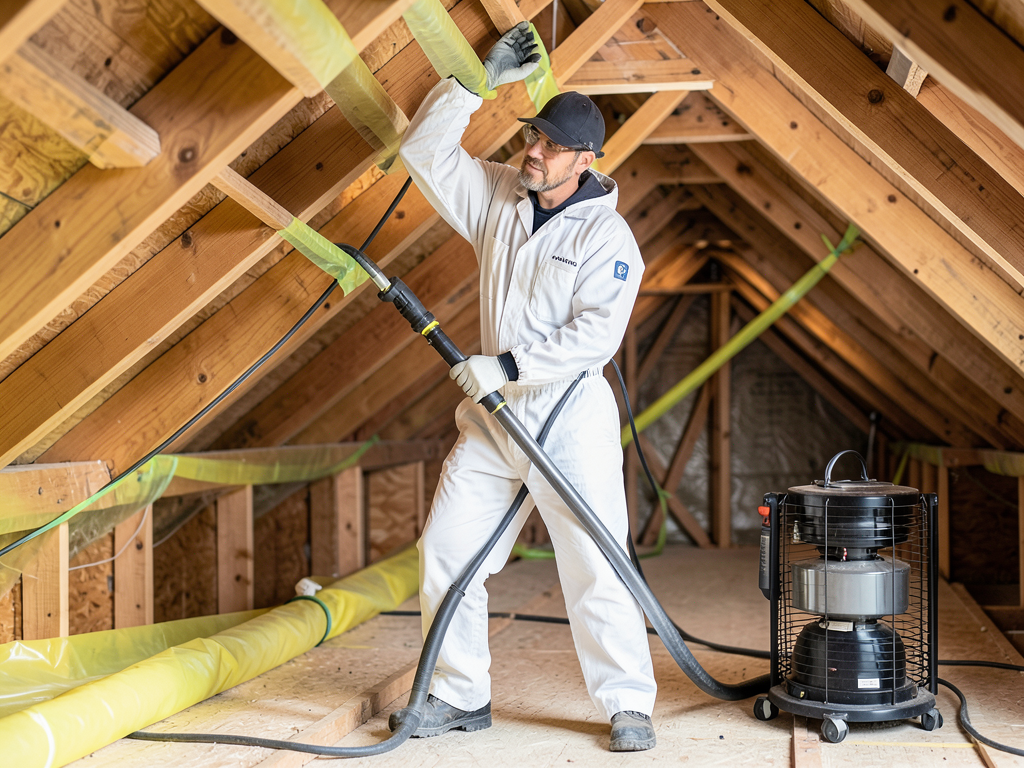 Attic mold remediation and moisture control in eas